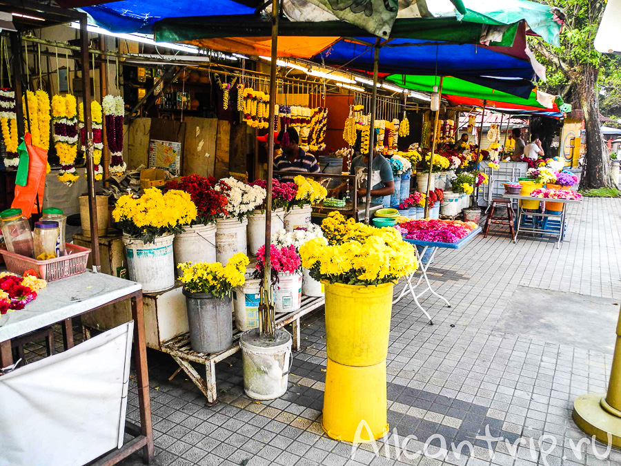 Цветочный базар в Джорджтауне на острове Пенанг