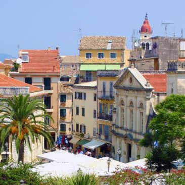 Corfu town hall square