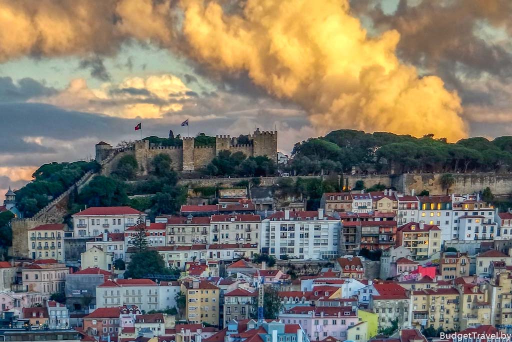 Панорама Лиссабона с обзорной Miradouro de Sao Pedro de Alcantara