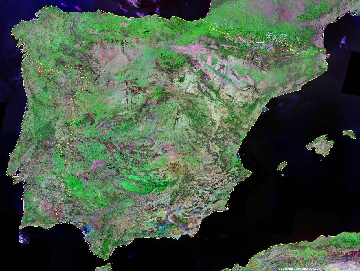 Spain satellite photo