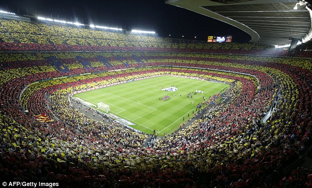 The Nou Camp has often been draped in it