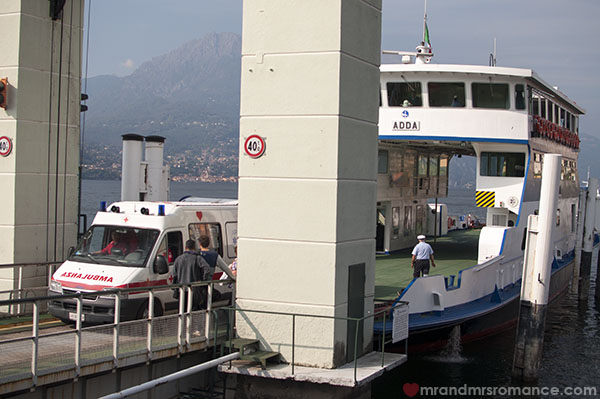 Mr & Mrs Romance - Lake Como car ferries at Bellagio