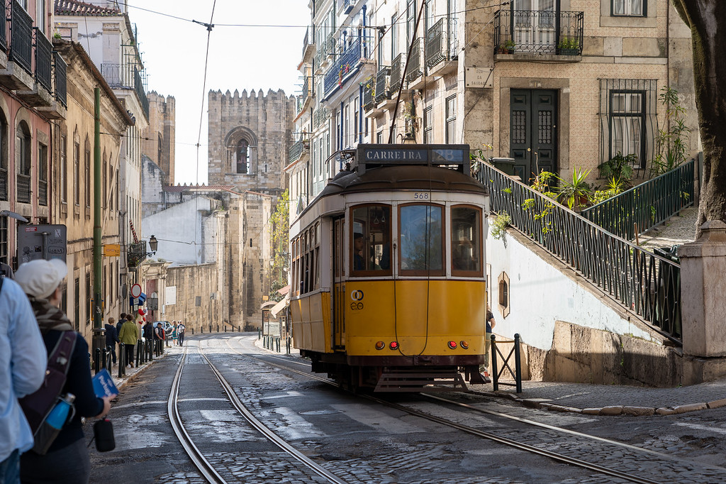 Tram in Lisbon, Portugal