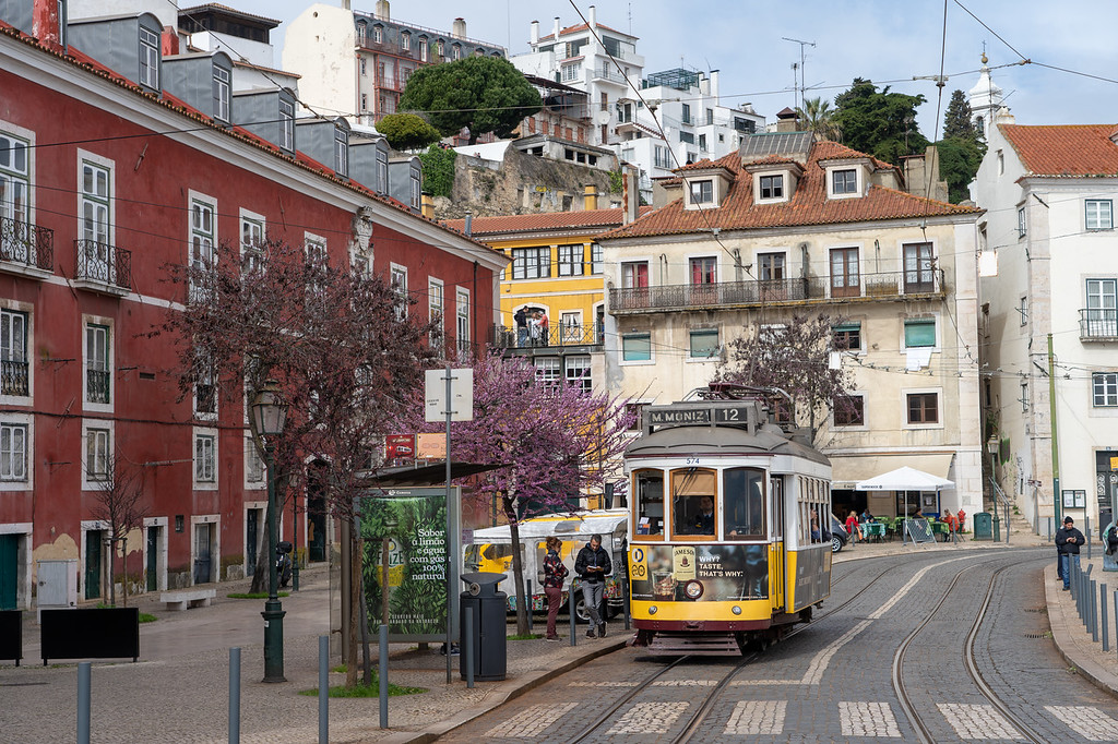 Tram in Alfama, Lisbon