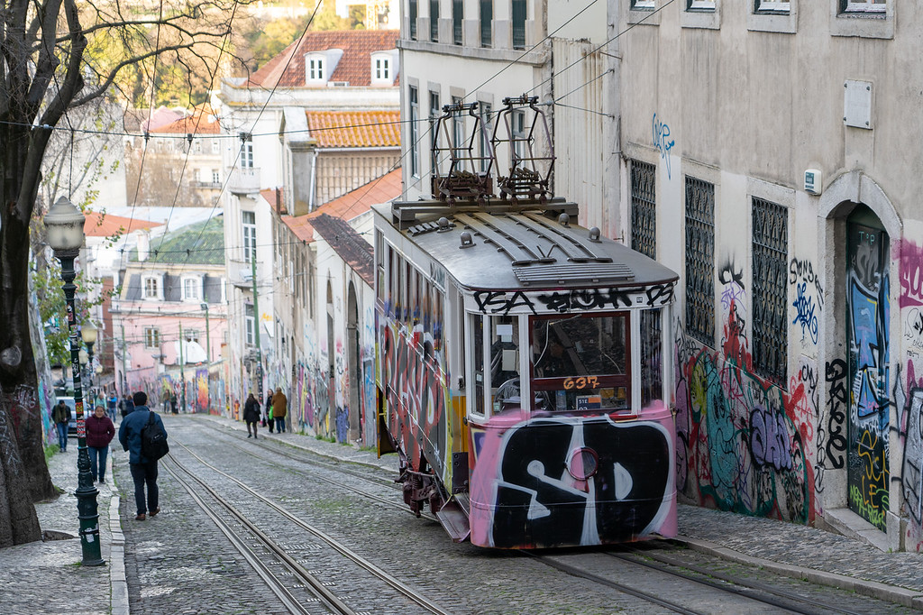 Ascensor da Glória in Lisbon