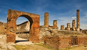 Oceania Cruises famous antique site of Pompeii near Naples in Italy