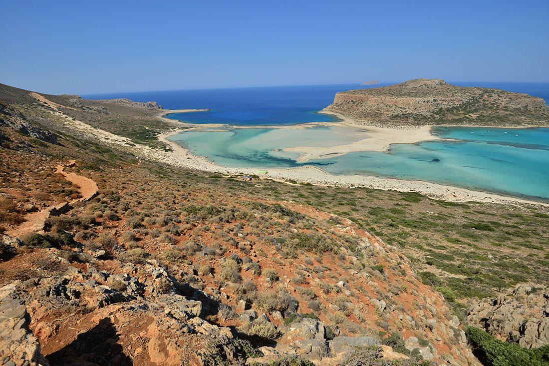 Вид на пляж Балос