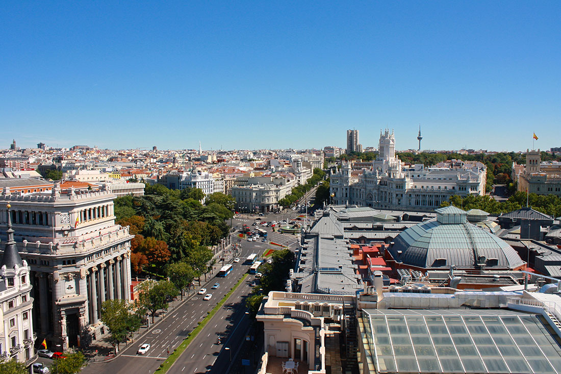 Вид из смотровой площадки Círculo de Bellas Artes