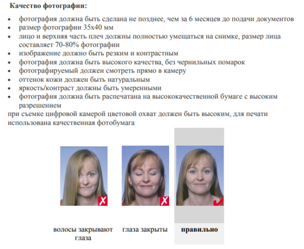 Требования к фотографии по стандарту ICAO