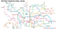 Barcelona metro map 2020 for print