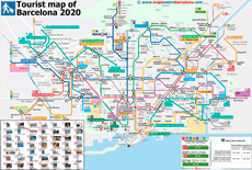 Barcelona metro map turistic