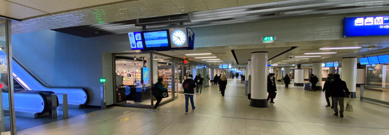 Amsterdam Centraal under the tracks