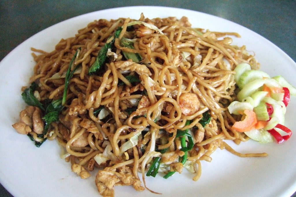 A spicy delicious pile of mie goreng noodles