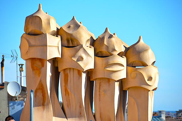 gaudi faces barcelona